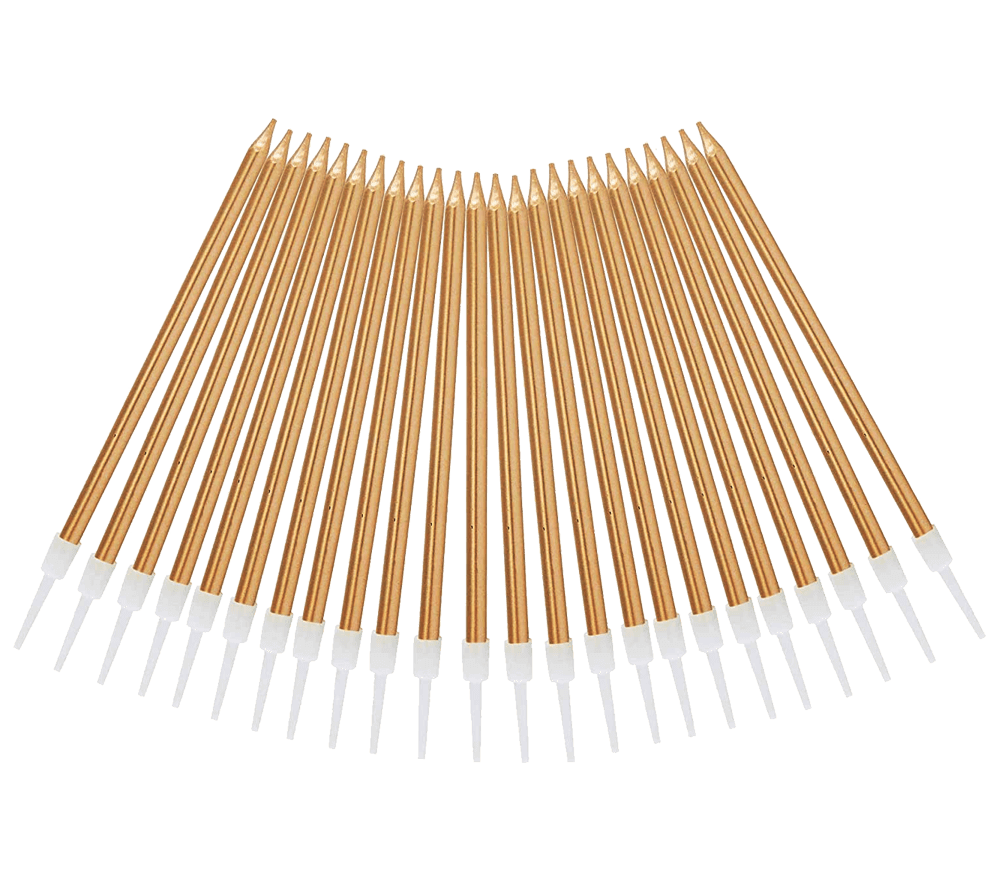 Box of 6 Metallic Candles  | dbakers Sweet Studio